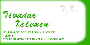 tivadar kelemen business card